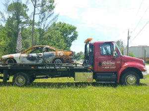 flatbed tow truck
