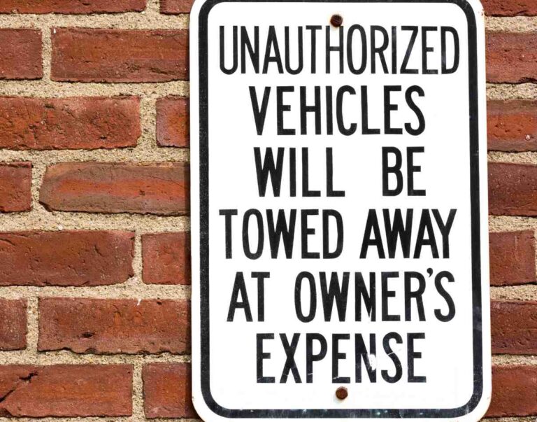 illegally parked vehicles